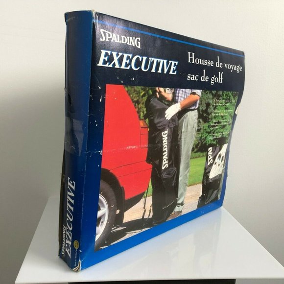 Spalding Executive Golf Bag Travel Cover - Black with side pocket for shoes - Picture 4 of 4